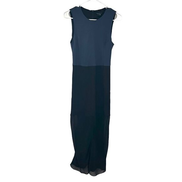 Theory Wool Silk Sleeveless Maxi Dress - Picture 1 of 7
